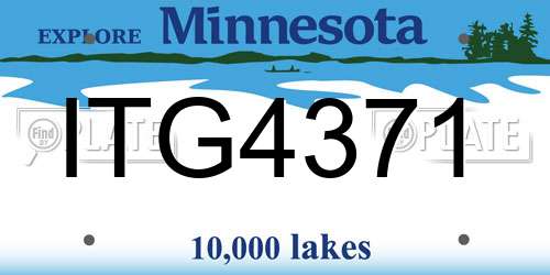 ITG4371 Minnesota License Plate