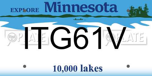 ITG61V Minnesota License Plate