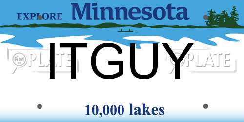 ITGUY Minnesota License Plate