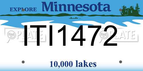ITI1472 Minnesota License Plate