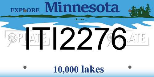 ITI2276 Minnesota License Plate
