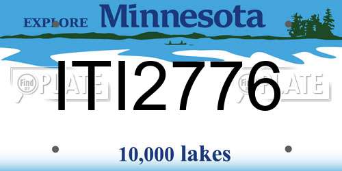 ITI2776 Minnesota License Plate