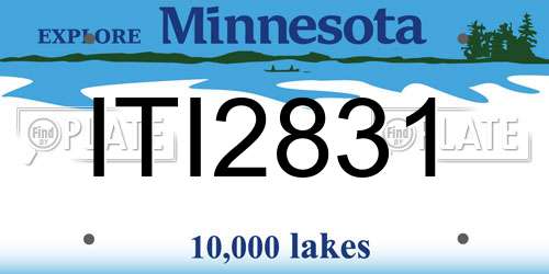 ITI2831 Minnesota License Plate