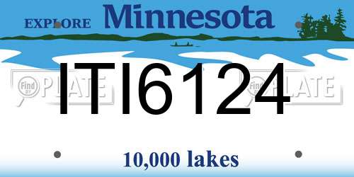 ITI6124 Minnesota License Plate