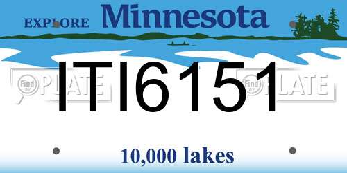 ITI6151 Minnesota License Plate