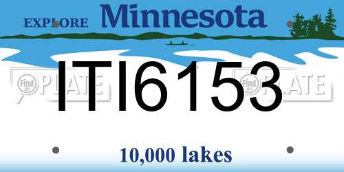 ITI6153 Minnesota License Plate