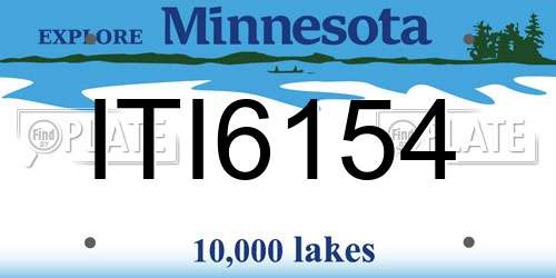 ITI6154 Minnesota License Plate