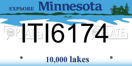 ITI6174 Minnesota License Plate