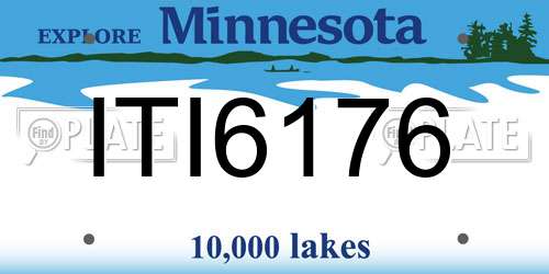 ITI6176 Minnesota License Plate
