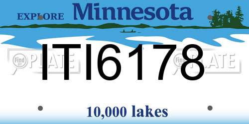 ITI6178 Minnesota License Plate