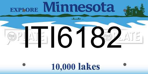 ITI6182 Minnesota License Plate