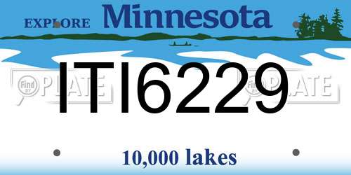 ITI6229 Minnesota License Plate