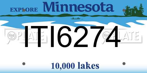ITI6274 Minnesota License Plate