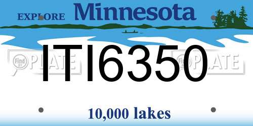 ITI6350 Minnesota License Plate