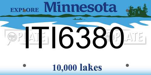 ITI6380 Minnesota License Plate