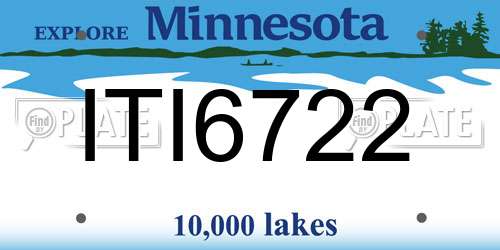 ITI6722 Minnesota License Plate