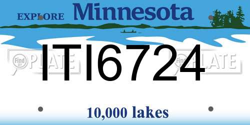 ITI6724 Minnesota License Plate