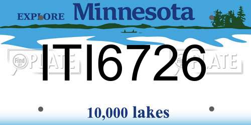 ITI6726 Minnesota License Plate