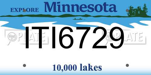ITI6729 Minnesota License Plate