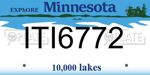 ITI6772 Minnesota License Plate