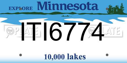 ITI6774 Minnesota License Plate