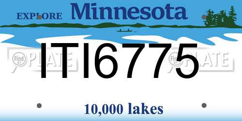 ITI6775 Minnesota License Plate