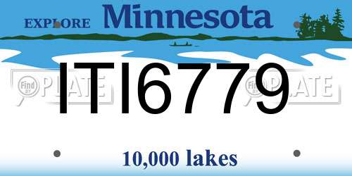 ITI6779 Minnesota License Plate