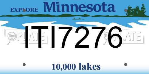 ITI7276 Minnesota License Plate