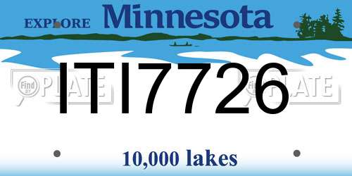 ITI7726 Minnesota License Plate