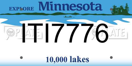 ITI7776 Minnesota License Plate