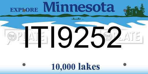 ITI9252 Minnesota License Plate