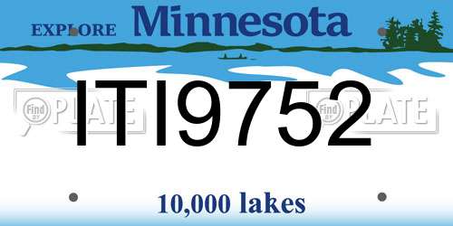 ITI9752 Minnesota License Plate