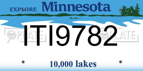 ITI9782 Minnesota License Plate