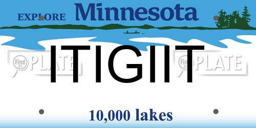 ITIGIIT Minnesota License Plate