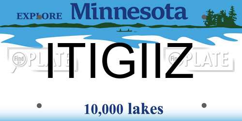 ITIGIIZ Minnesota License Plate