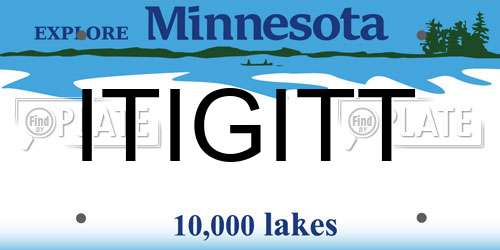 ITIGITT Minnesota License Plate