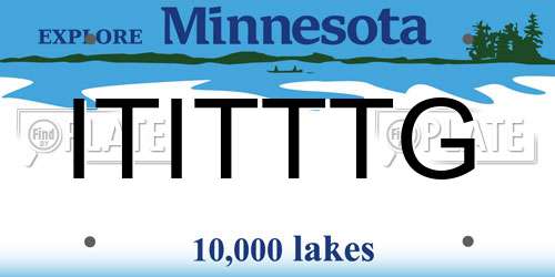 ITITTTG Minnesota License Plate