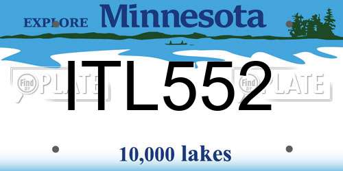 ITL552 Minnesota License Plate