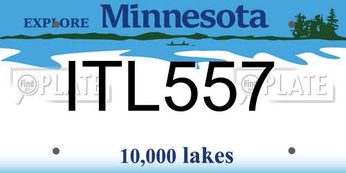 ITL557 Minnesota License Plate