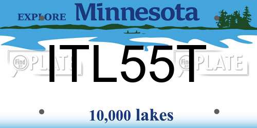 ITL55T Minnesota License Plate