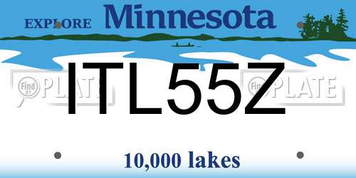 ITL55Z Minnesota License Plate