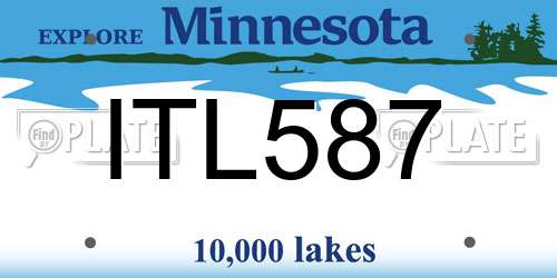 ITL587 Minnesota License Plate