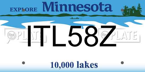 ITL58Z Minnesota License Plate