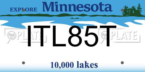 ITL85T Minnesota License Plate