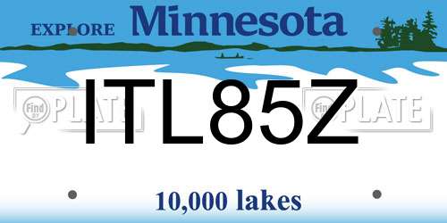 ITL85Z Minnesota License Plate