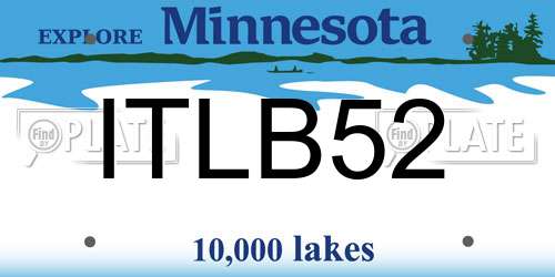 ITLB52 Minnesota License Plate