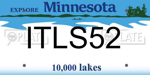 ITLS52 Minnesota License Plate