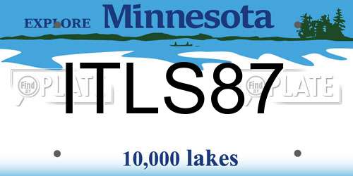 ITLS87 Minnesota License Plate