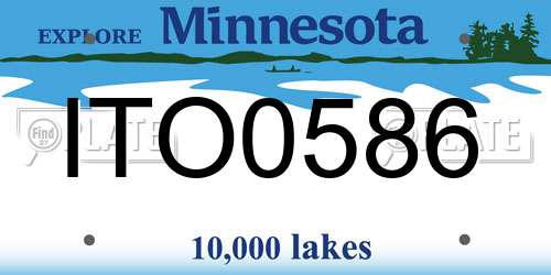 ITO0586 Minnesota License Plate