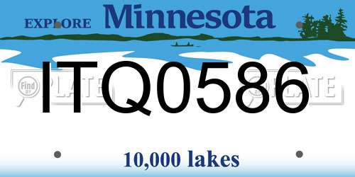 ITQ0586 Minnesota License Plate